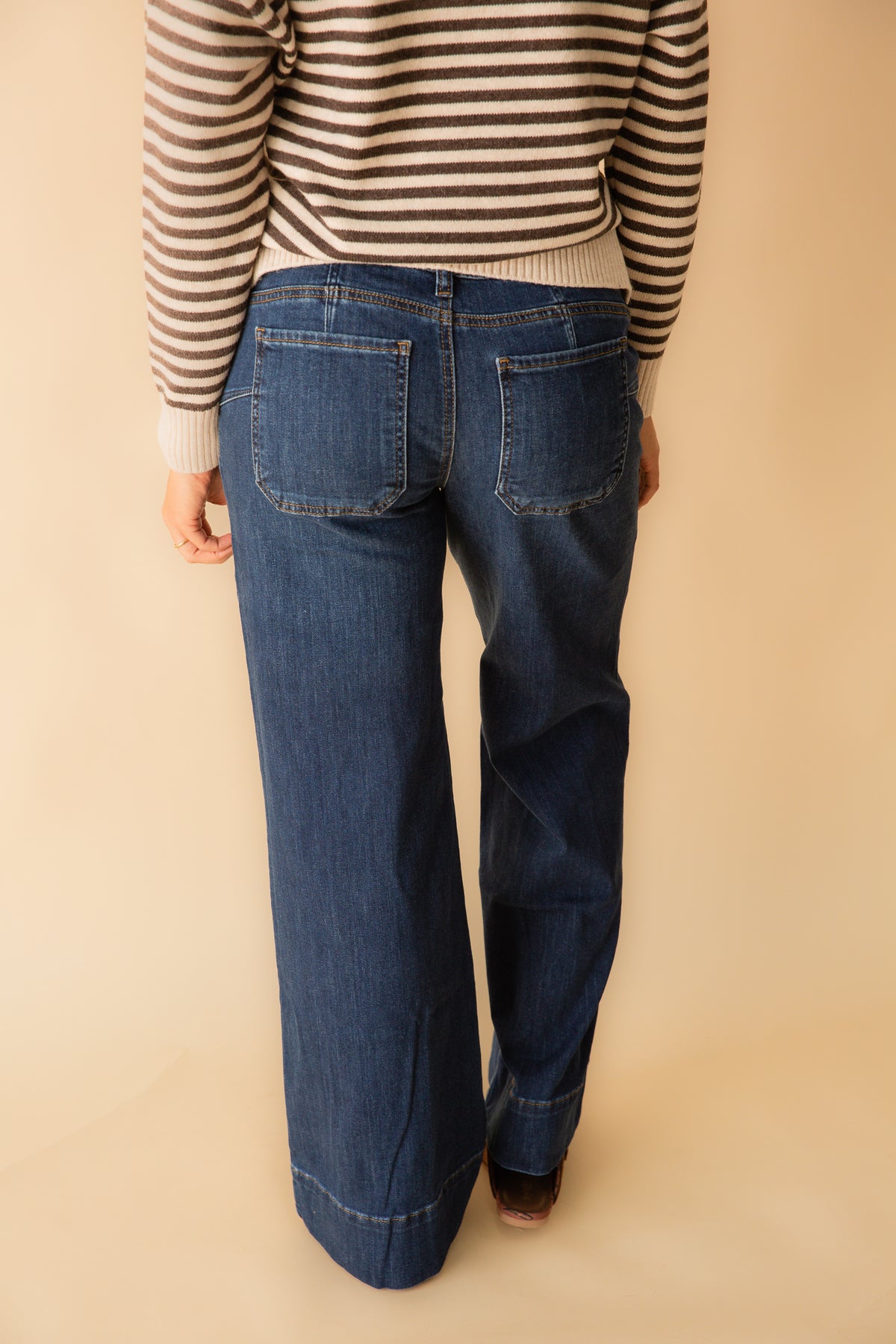 Maya HR Wide Leg Back Darts Wide Hem
