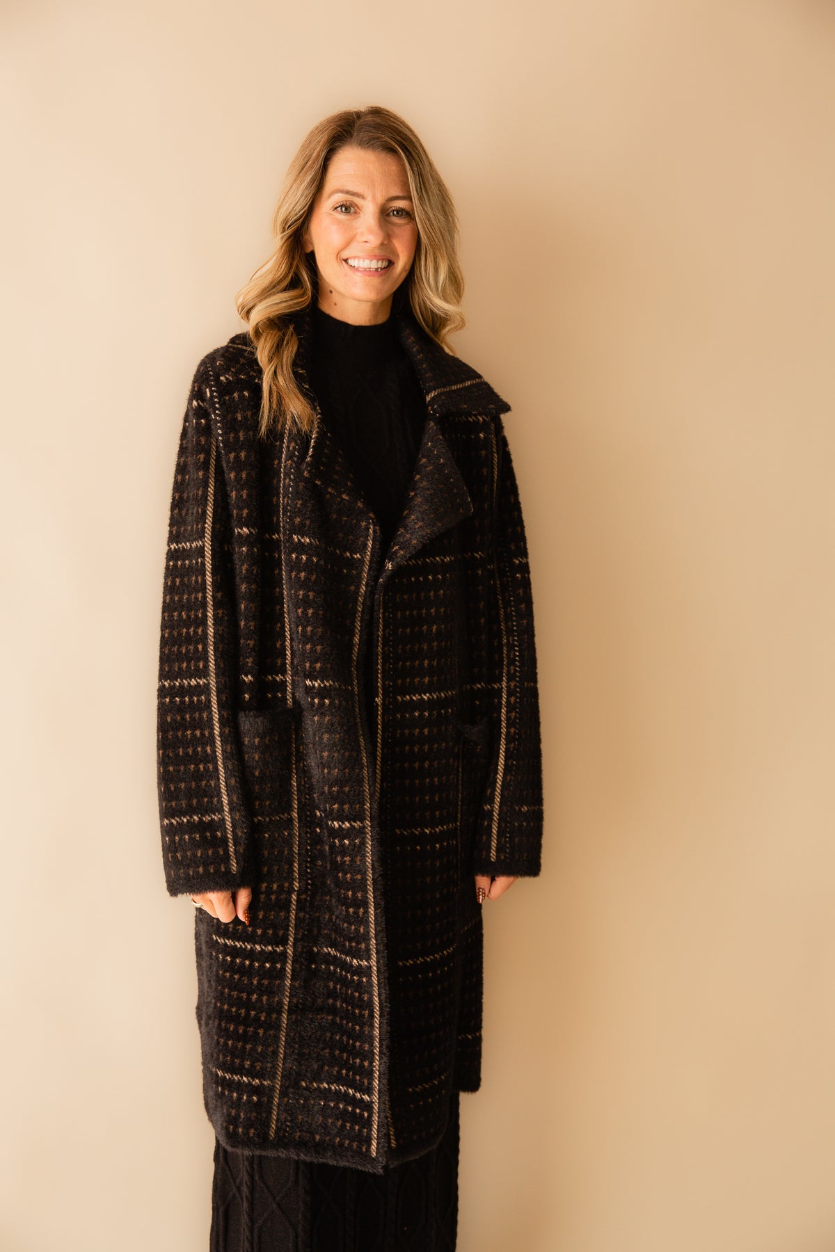 Marceau Houndstooth Coat