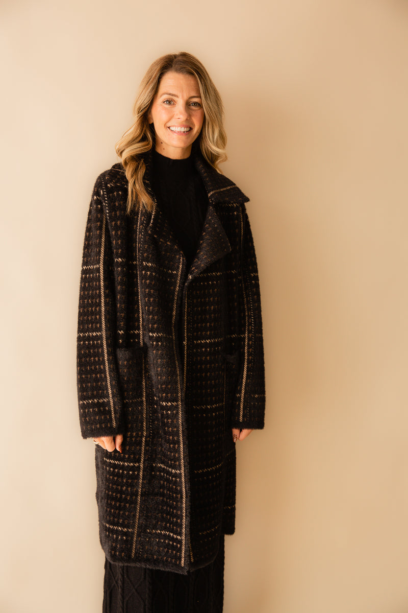 Marceau Houndstooth Coat