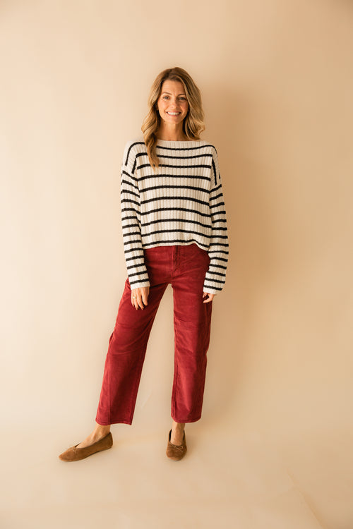 Rosalind Striped Crop Sweater