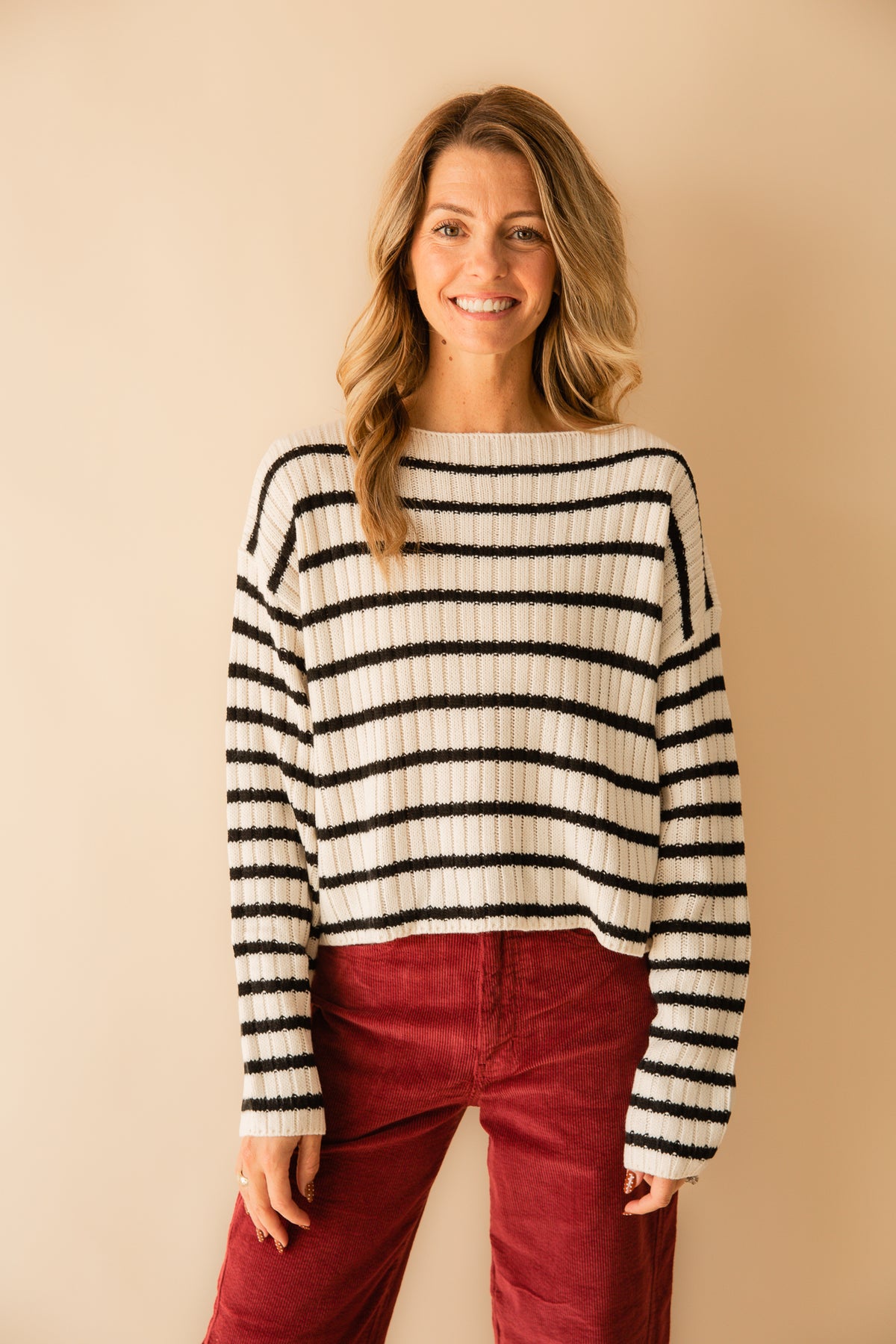 Rosalind Striped Crop Sweater