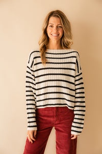 Rosalind Striped Crop Sweater