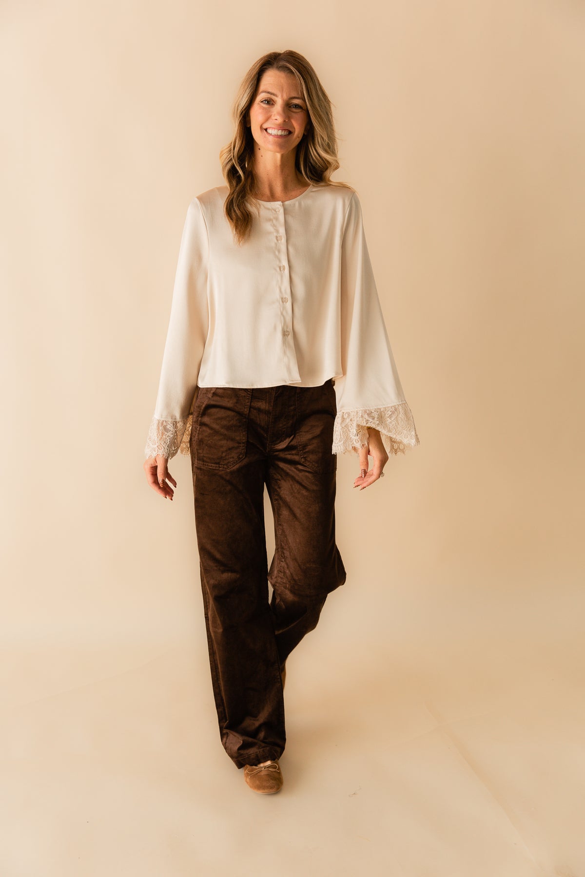 Darlin Lace Trim Blouse