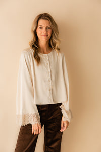 Darlin Lace Trim Blouse