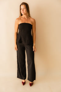 Gilded Evening Pinstripe Tube Top