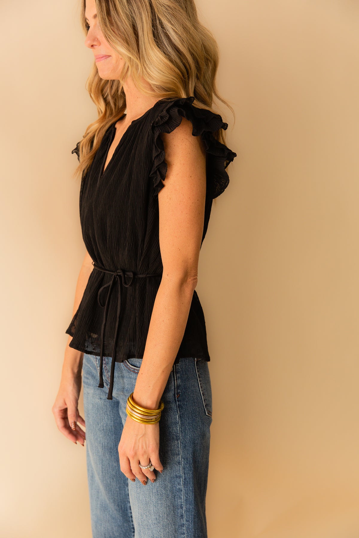 Nightcap Ruffle Sleeve Blouse