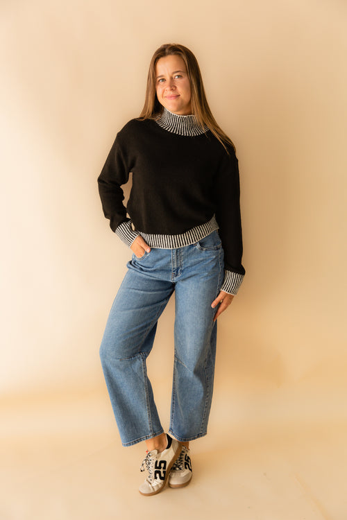 Stacey Contrast Rib Sweater