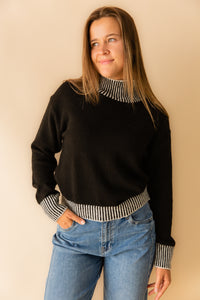 Stacey Contrast Rib Sweater