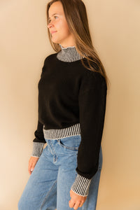 Stacey Contrast Rib Sweater