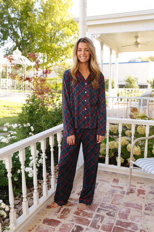 Layton Plaid L/S Button Up Sleep Shirt