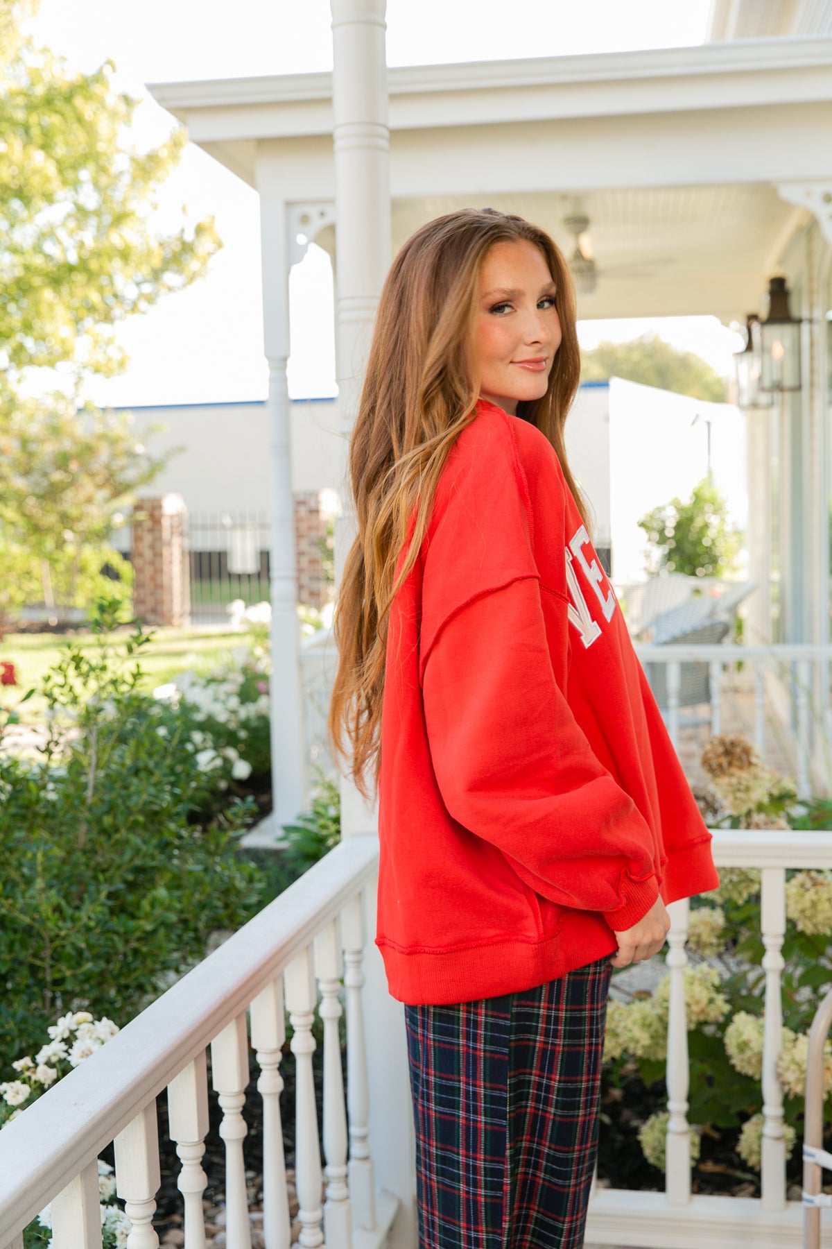 Mockneck Sweatshirt Vintage Very Merry L