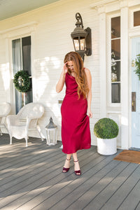 Inner Circle Cowl Neck Midi Dress
