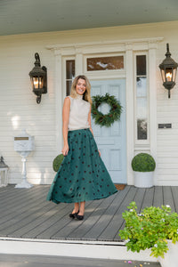 Centerpiece Polka Dot Midi Skirt