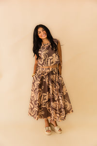 Rustic Charm Midi Skirt