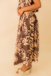 Rustic Charm Midi Skirt