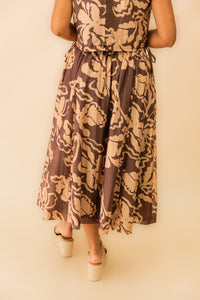 Rustic Charm Midi Skirt