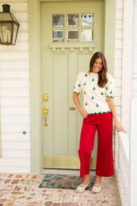 Meg HR Wide Leg Raw Hem Pant