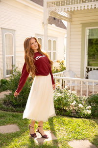 Invitation Tulle Midi Skirt