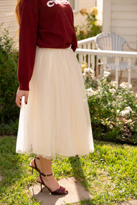 Invitation Tulle Midi Skirt