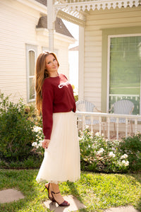 Invitation Tulle Midi Skirt