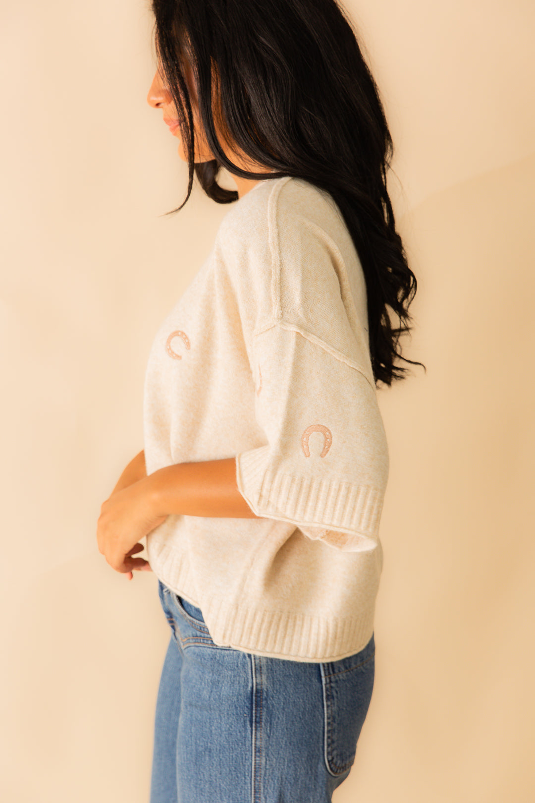 Horse Shoe Sweater Top