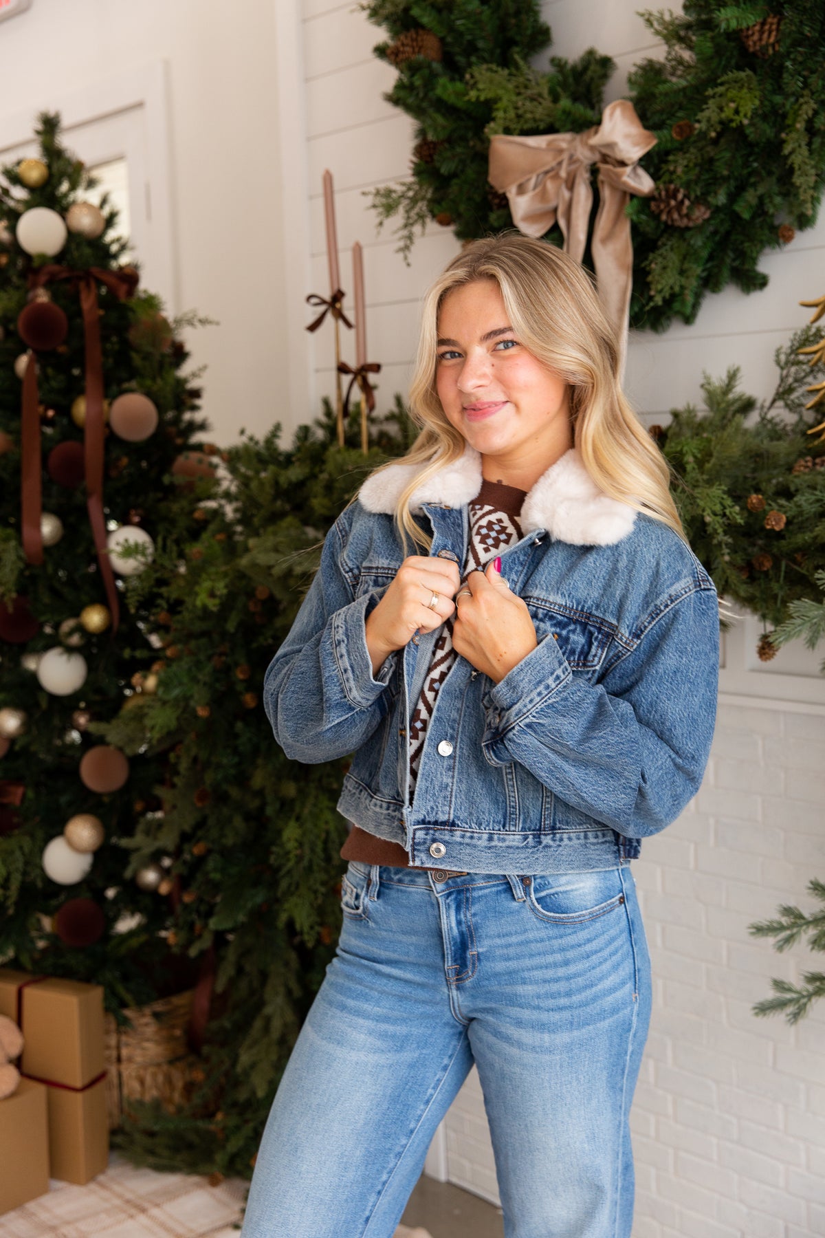 The Daily Denim Fur Jacket