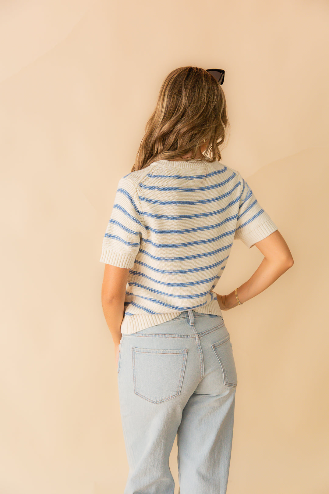 Thea Stripe SS Cardigan