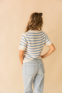 Thea Stripe SS Cardigan