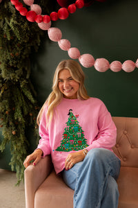 Christmas Tree Lady Relaxed Sweatshirt