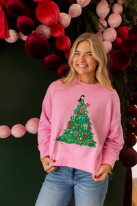 Christmas Tree Lady Relaxed Sweatshirt