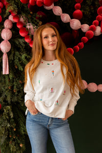 Skiers w/ Pearls Relaxed Sweatshirt