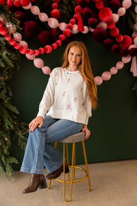 Skiers w/ Pearls Relaxed Sweatshirt