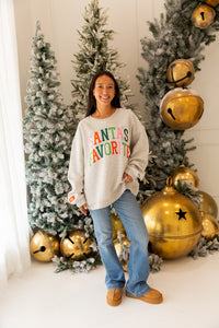 Santa's Favorite Embroidered Sweatshirt