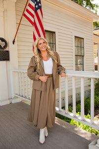 Village Belted Midi Skirt