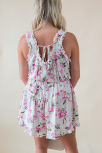 Opal Pleated Ruffle Romper