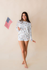 L/S Red White & Woof