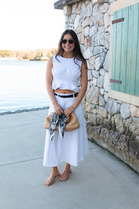 Central Park Midi Skirt W/ Belt