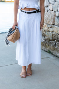 Central Park Midi Skirt W/ Belt