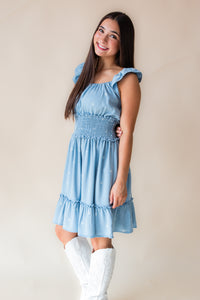 Raleigh Star Print Tencel Mini Dress
