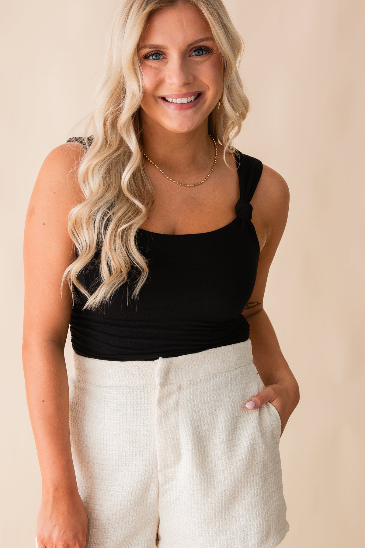 Statuesque Twisted Strap Tank