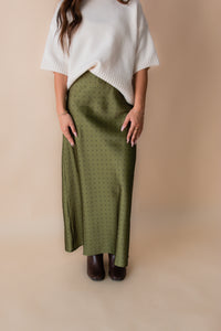 On the Dot Satin Skirt