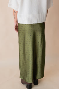 On the Dot Satin Skirt