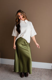 On the Dot Satin Skirt