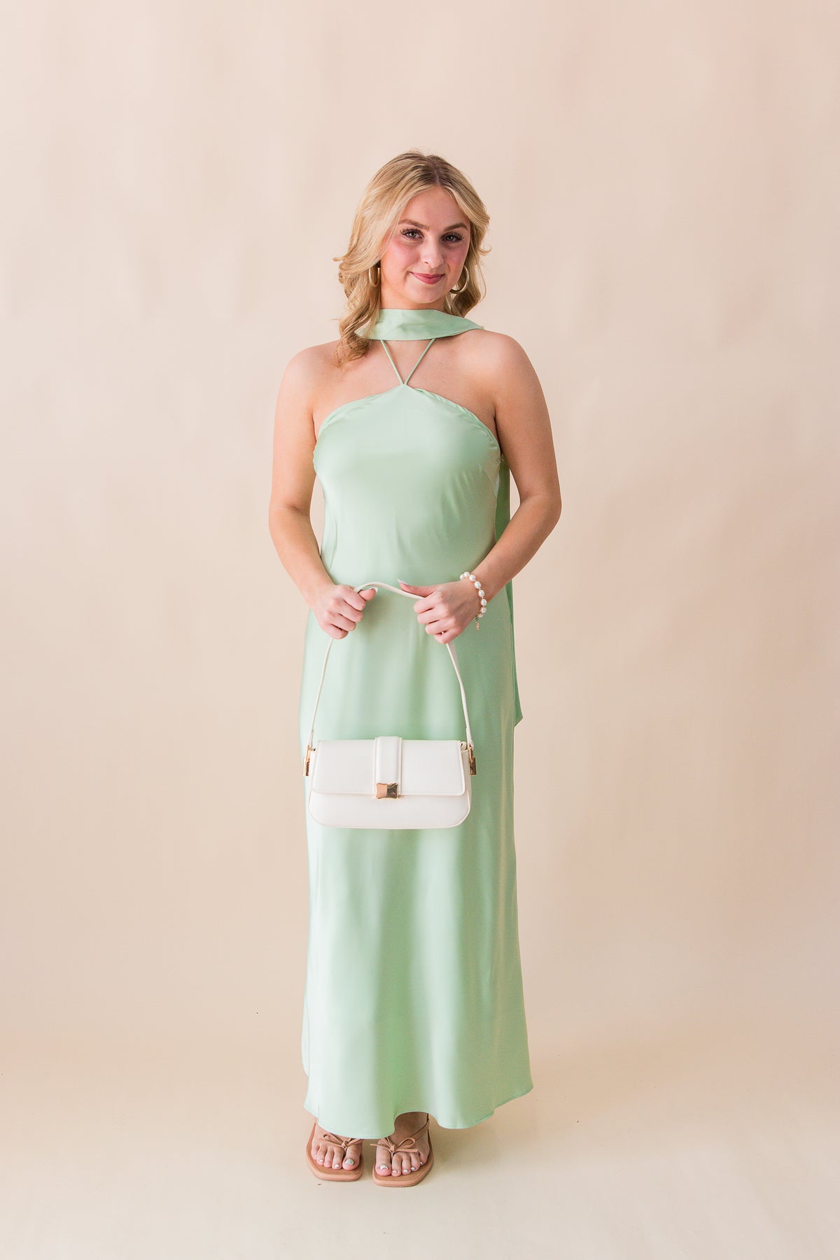 Devon Halter Scarf Dress