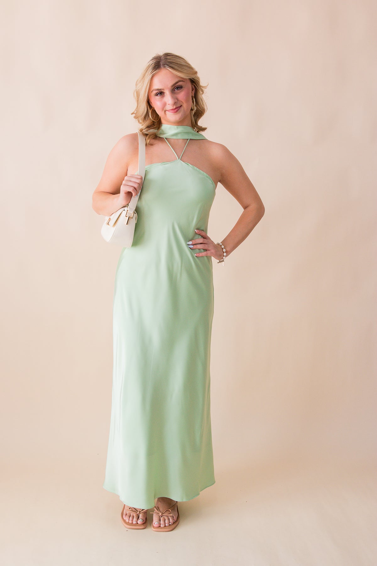 Devon Halter Scarf Dress