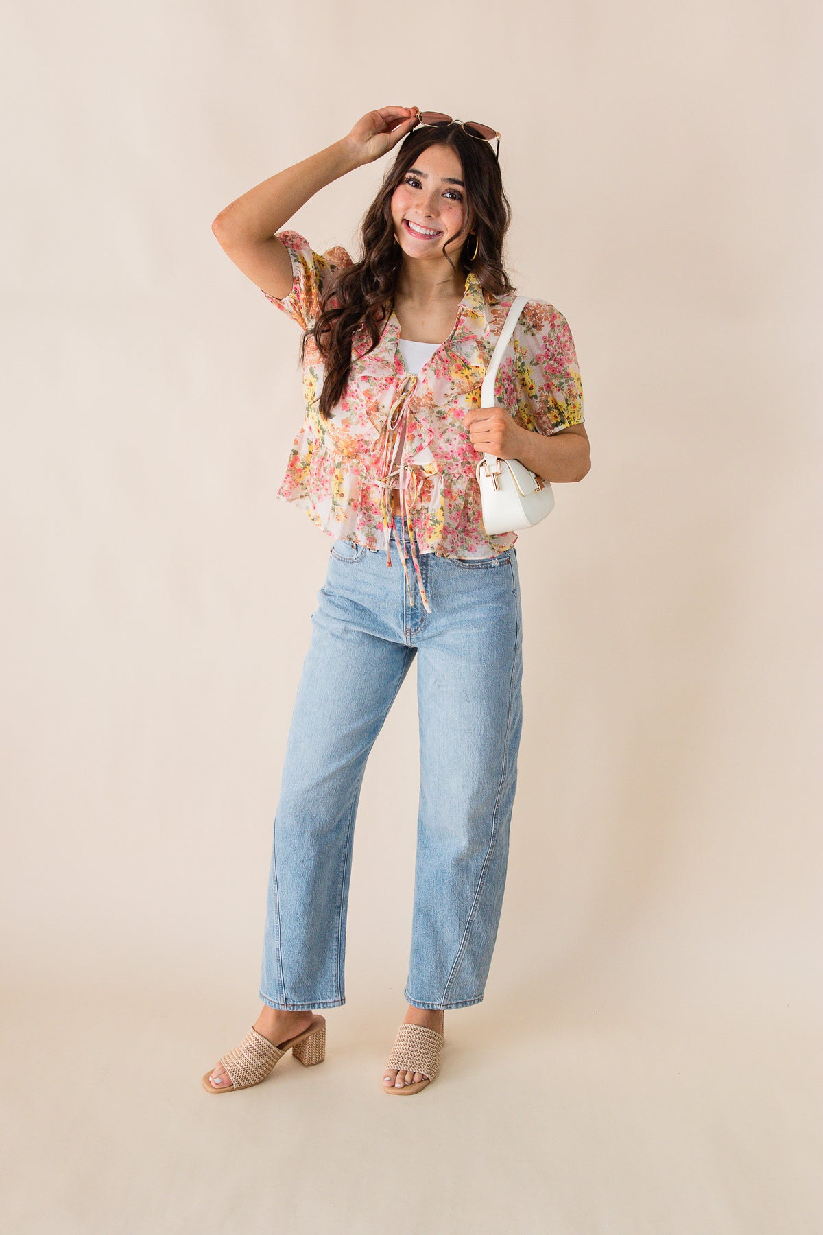 Bee Ruffle Top