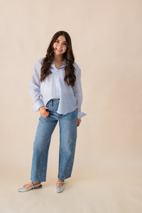 Nadia Tencel Blend Sheer Button Up