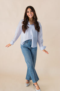 Nadia Tencel Blend Sheer Button Up