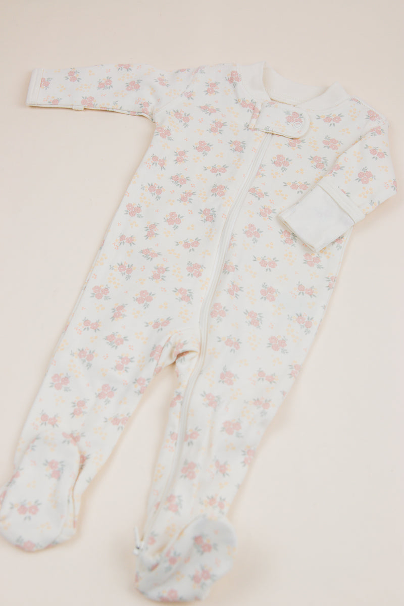 Zip Footie Flower Field