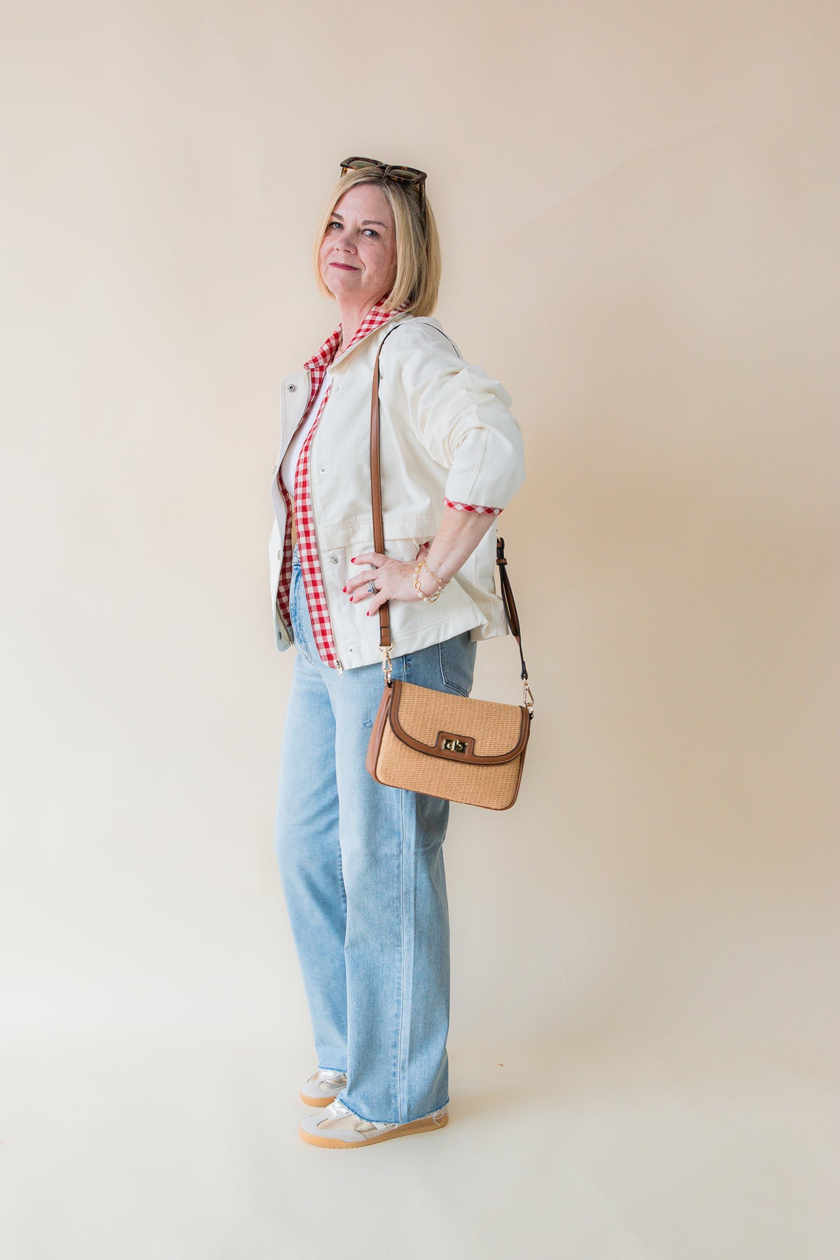 Teacup Gingham Barn Jacket